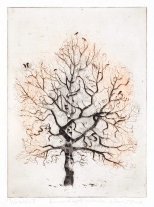 Nina Due - Gammel bjørk med kråker