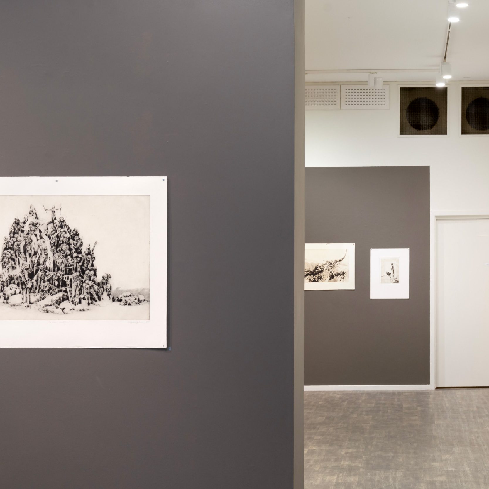 Fra utstillingen «Et decennium med koldnålsgrafikk» av Oddvar Løkse