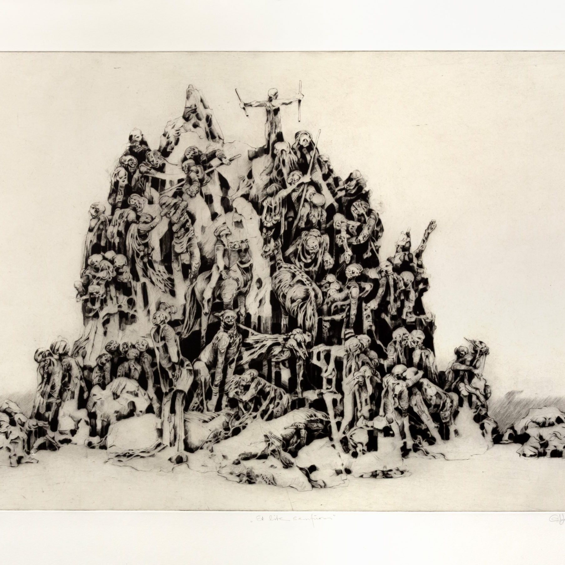 Fra utstillingen «Et decennium med koldnålsgrafikk» av Oddvar Løkse