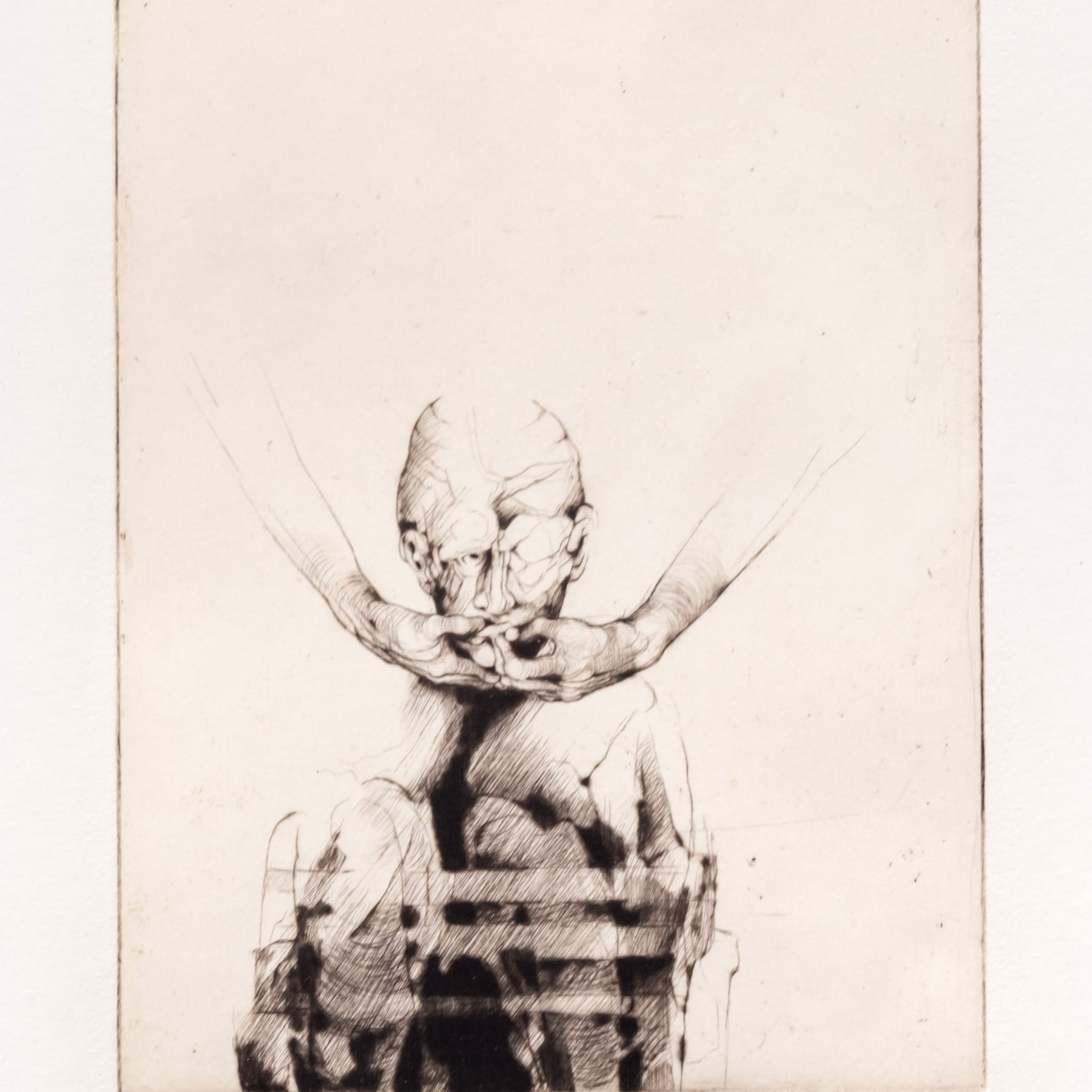 Fra utstillingen «Et decennium med koldnålsgrafikk» av Oddvar Løkse