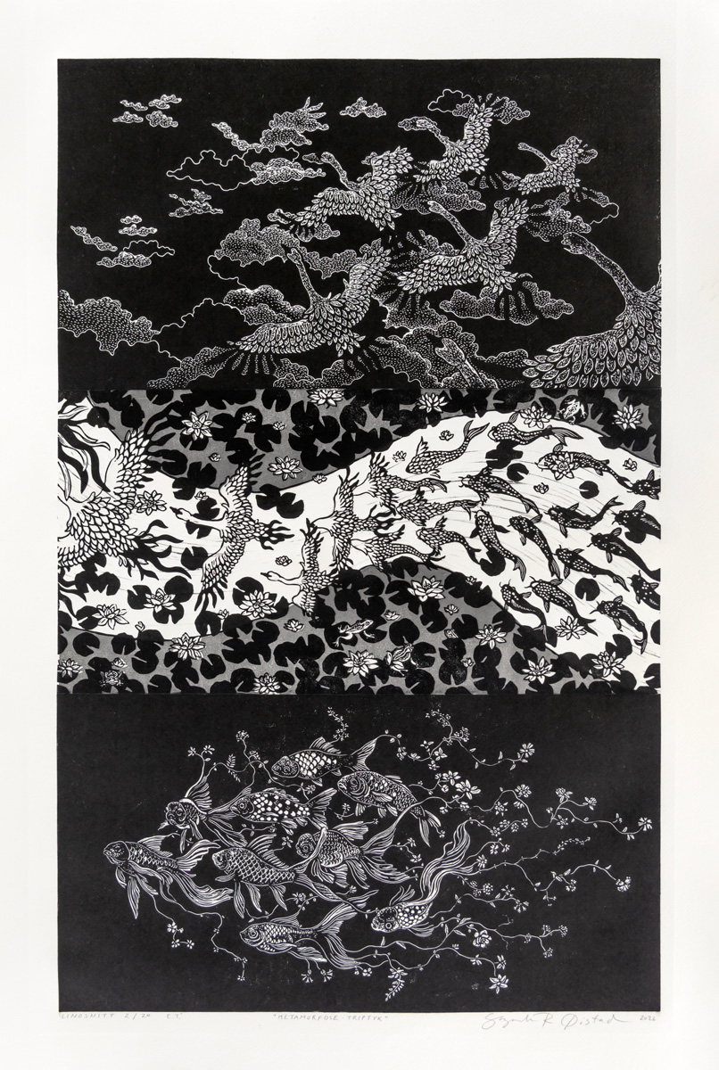 Suzannah Rehell Øistad – Metamorfose - triptyk