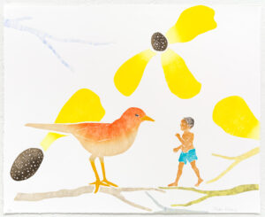 Ruth Roland – Uten tittel (gutt og fugl)