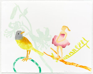 Ruth Roland – Uten tittel (jente og fugl)