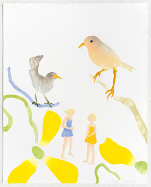 Ruth Roland – Uten tittel (to jenter og to fugler)